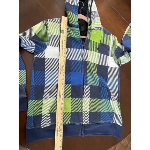 Vintage 90s Y2K Grunge Baggy Plaid Zoo York Sherpa Zip Hoodie Jacket Mens Size M - Picture 11 of 11